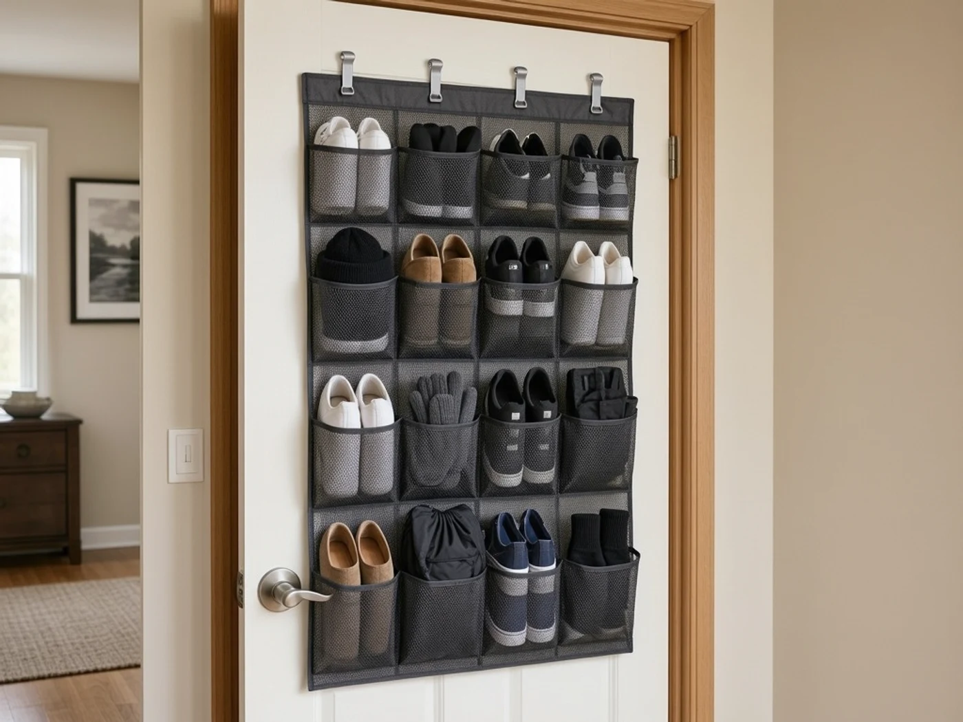 Amazon Basics shoe organizer review detail illustration highlighting everyday fit and space requirements