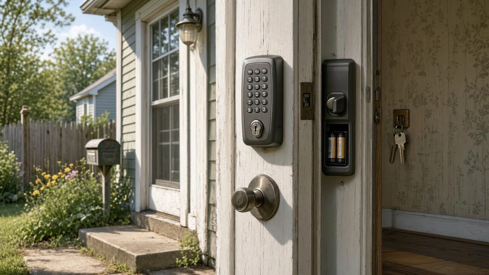 Veise door lock review editorial illustration showing the product in a practical home setting