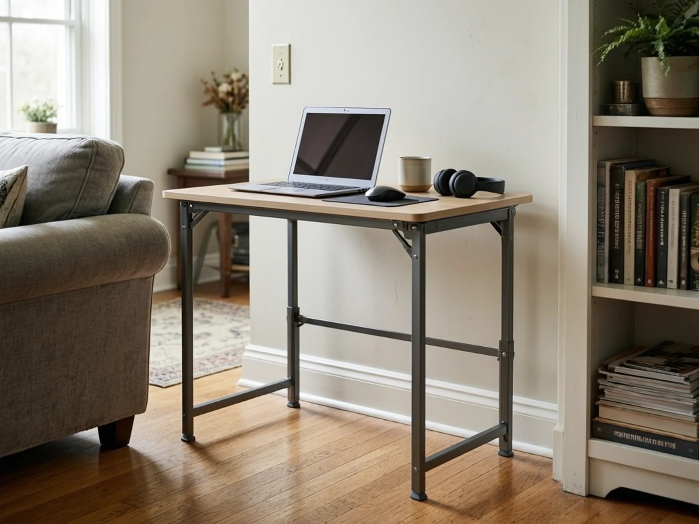 Frylr folding desk review detail illustration highlighting everyday fit and space requirements