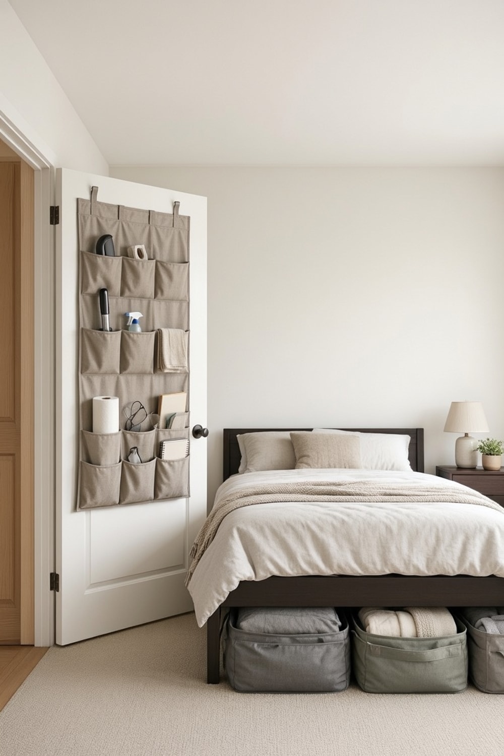 door vs underbed storage comparison graphic for compact rooms