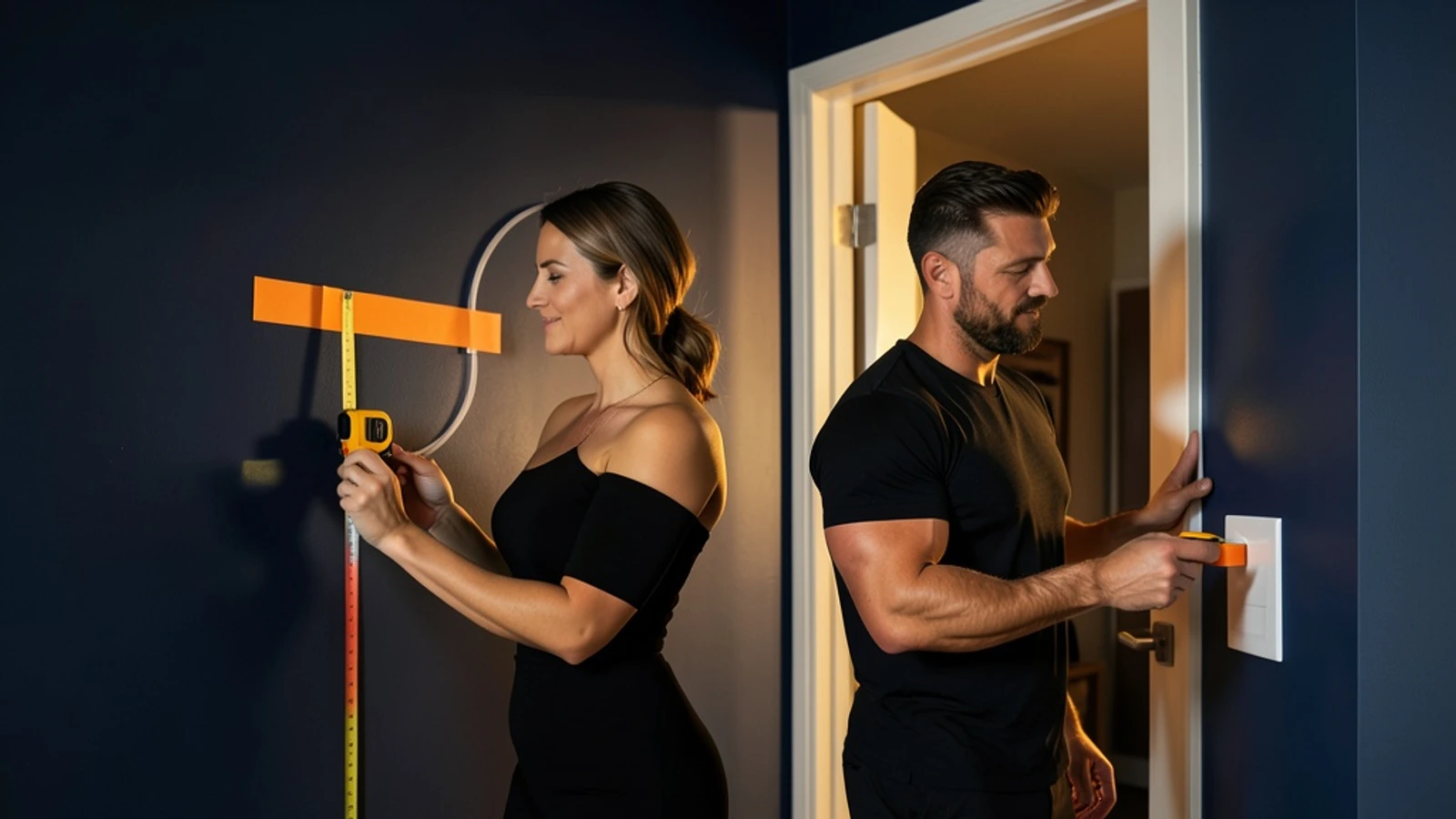 A home product compatibility checker outcome with a measured zone and unobstructed household path